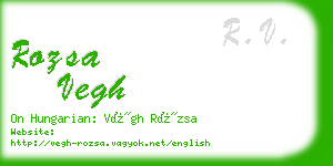 rozsa vegh business card